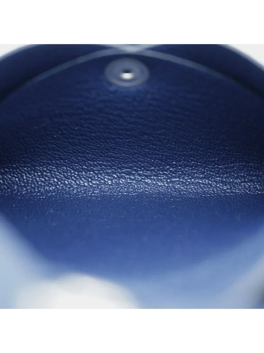 Hermes Calvi Duo Blue Navy Card Case Coin Box